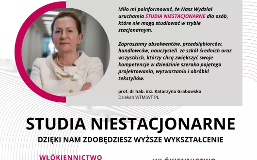 Zapraszamy na studia niestacjonarne I i II stopnia na WTMiWT