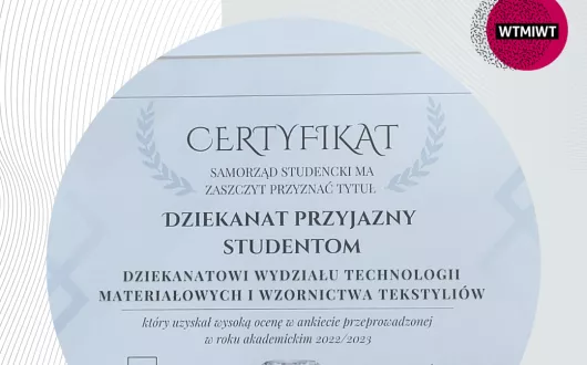 I-wsze miejsce w plebiscycie "Oceń swój dziekanat"