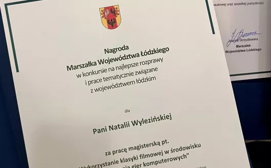 Nagroda Marszałka Województwa Łódzkiego – najlepsza praca magisterska