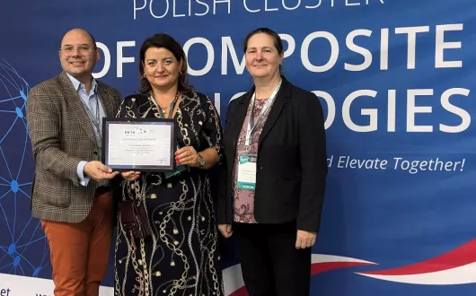 Polski Klaster Technologii Kompozytowych – Certyfikat członkostwa podpisany   