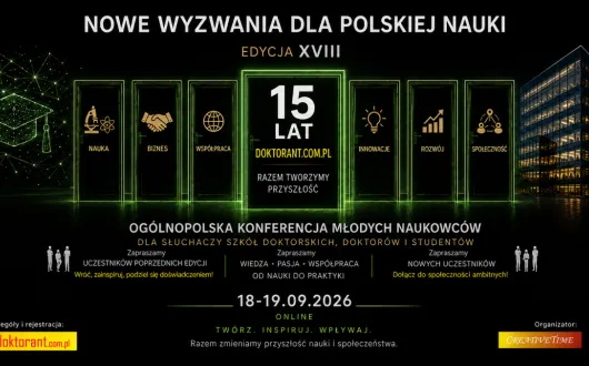 Zaproszenie na XVIII Ogólnopolską Konferencję dla Młodych Naukowców