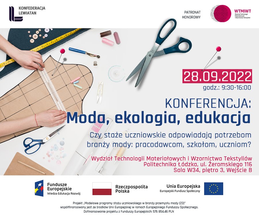 Konferencja - Moda, ekologia, edukacja 28-09-2022