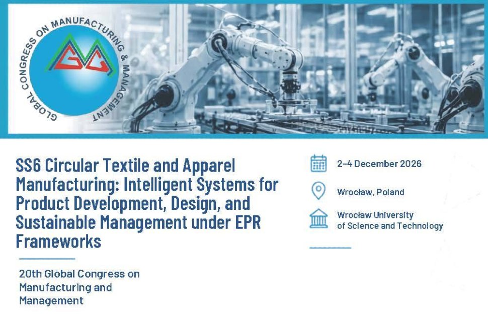 Sesja naukowa ”Circular Textile and Apparel Manufacturing”